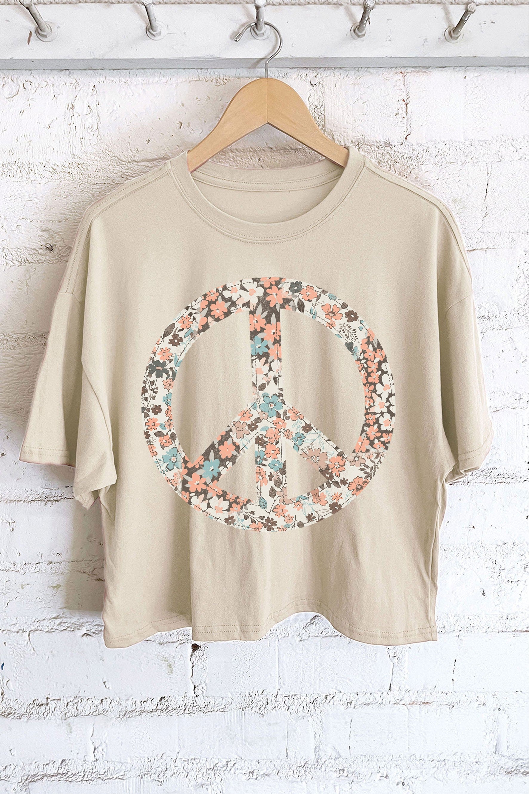 Peace Bloom Crop Tee