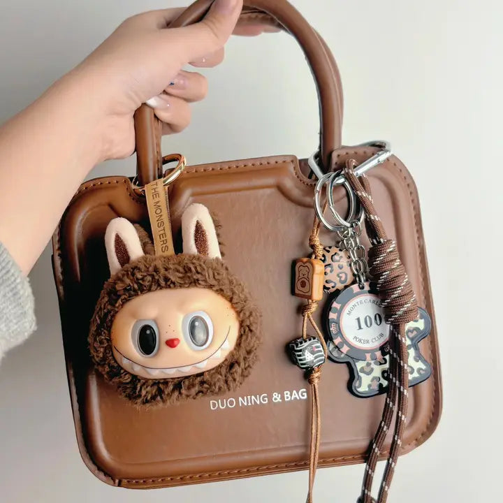 Big Labubu plush key chain