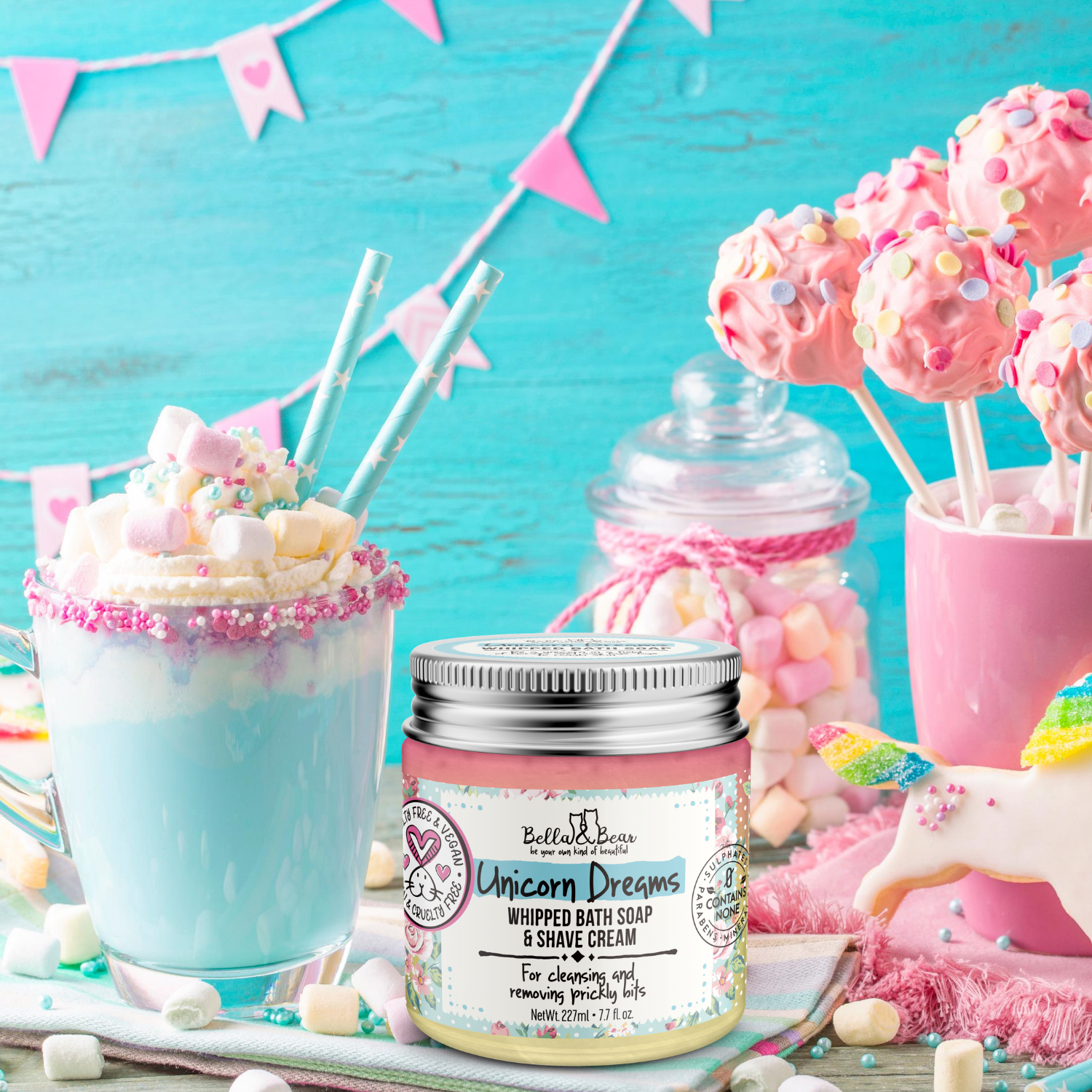 6.7oz Unicorn Dreams 3 in-1 Whipped Bath Soap