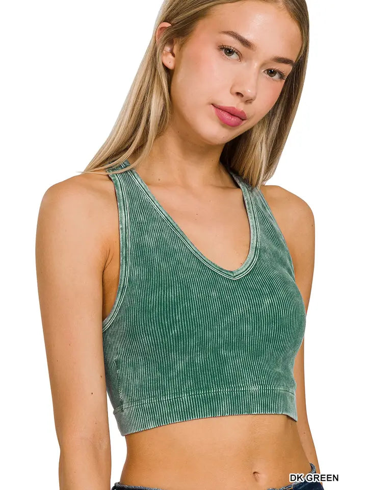 Luxe Rib Halter Crop