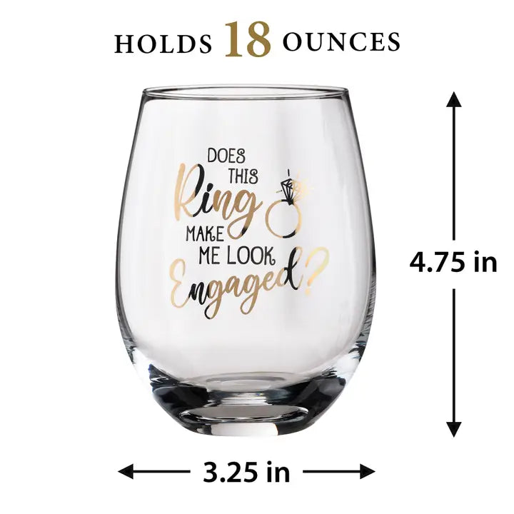 Engaged Wine Glass