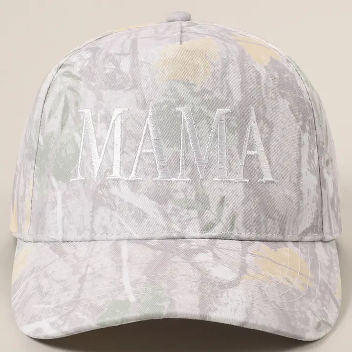 Mama Embroidered Camo Baseball Cap