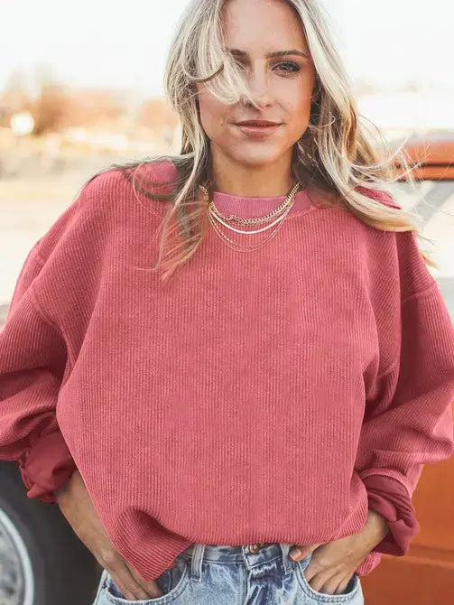 Sienna Corded Sweatshirt