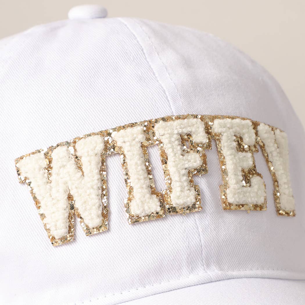 WIFEY Chenille Letter Patch Cotton Baseball Cap
