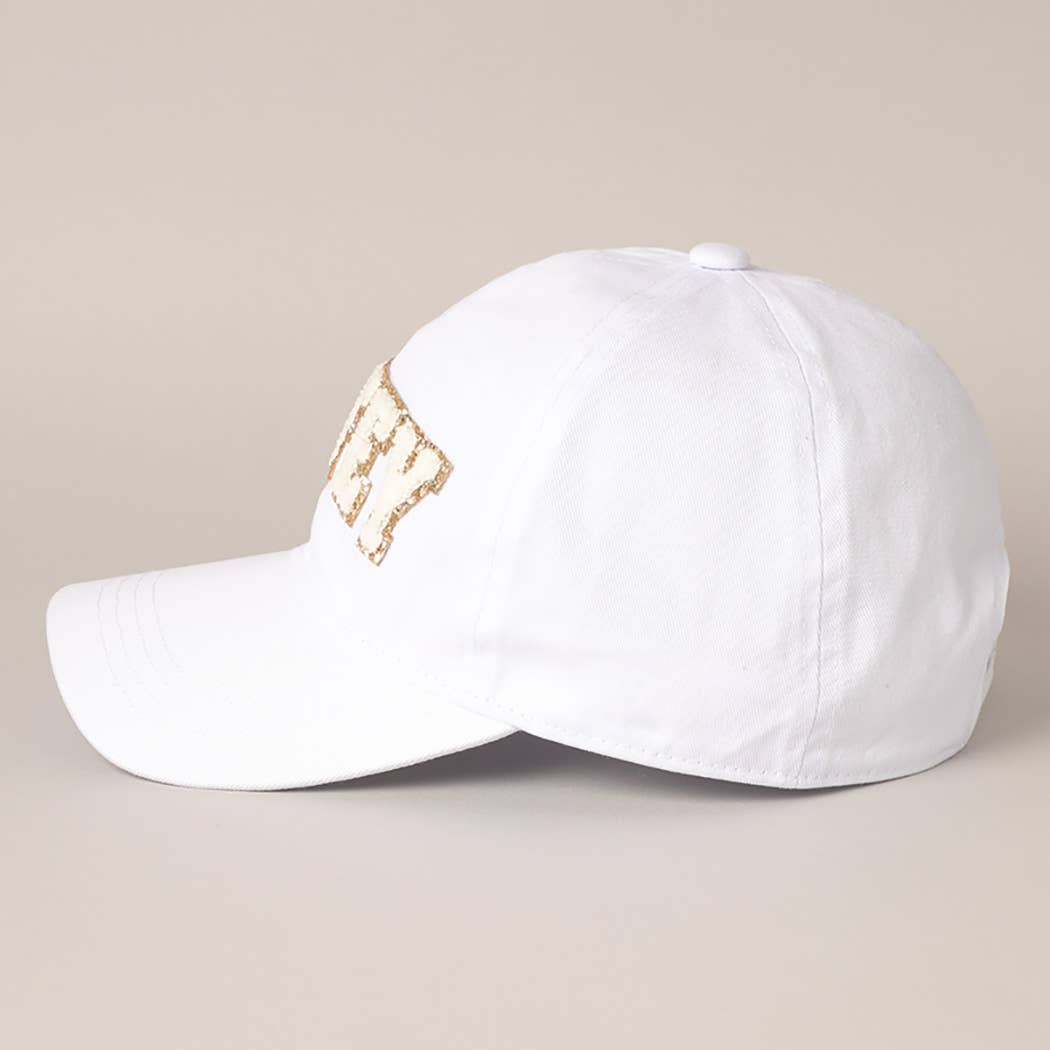 WIFEY Chenille Letter Patch Cotton Baseball Cap