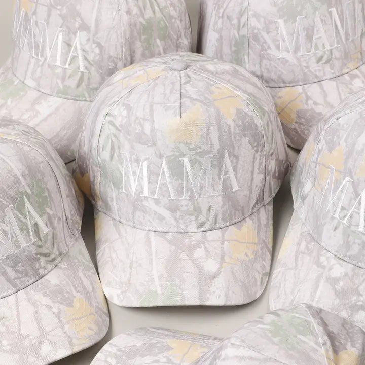 Mama Embroidered Camo Baseball Cap