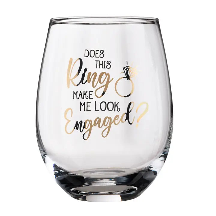 Engaged Wine Glass