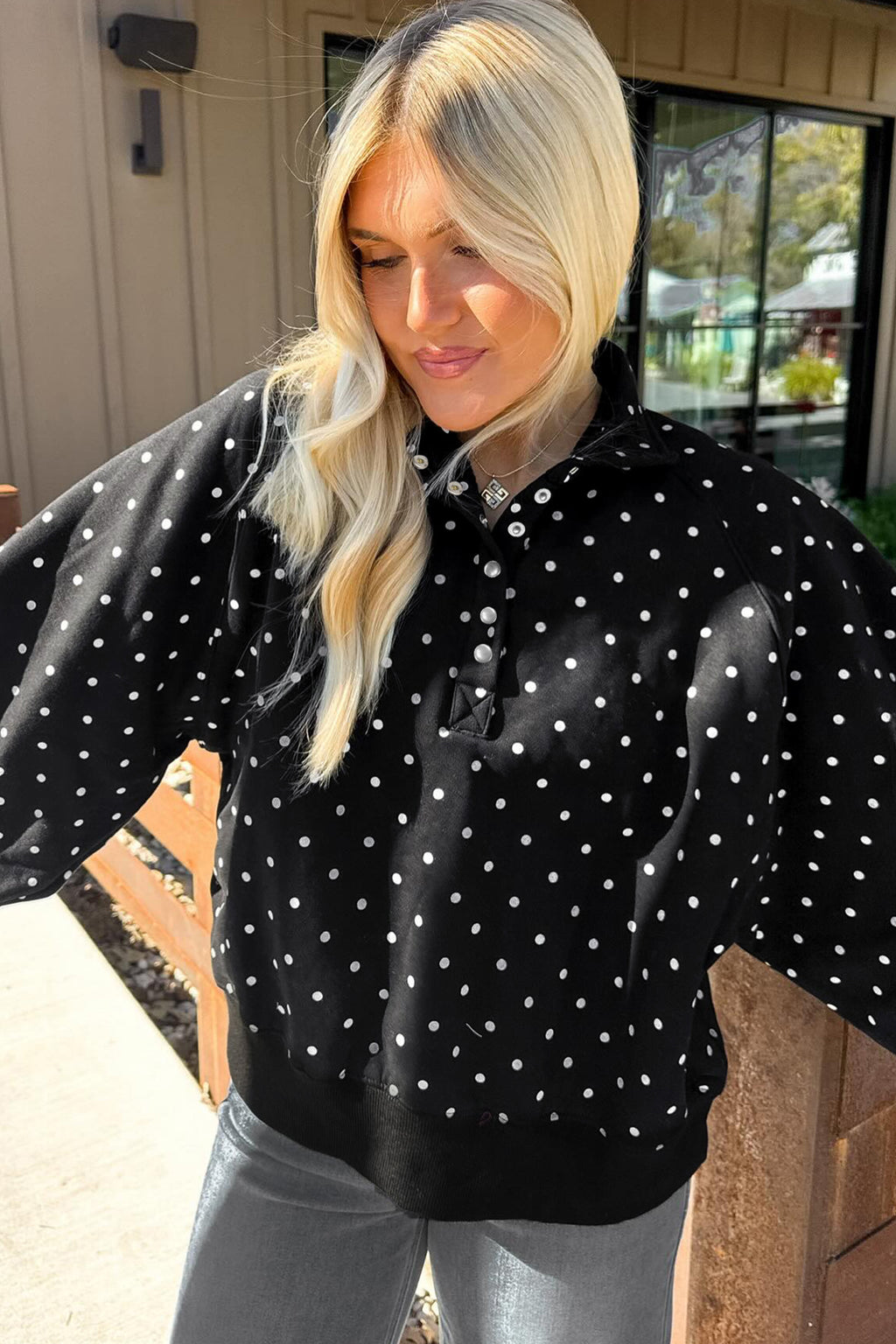 Sweet Pea Polka Dot Pullover