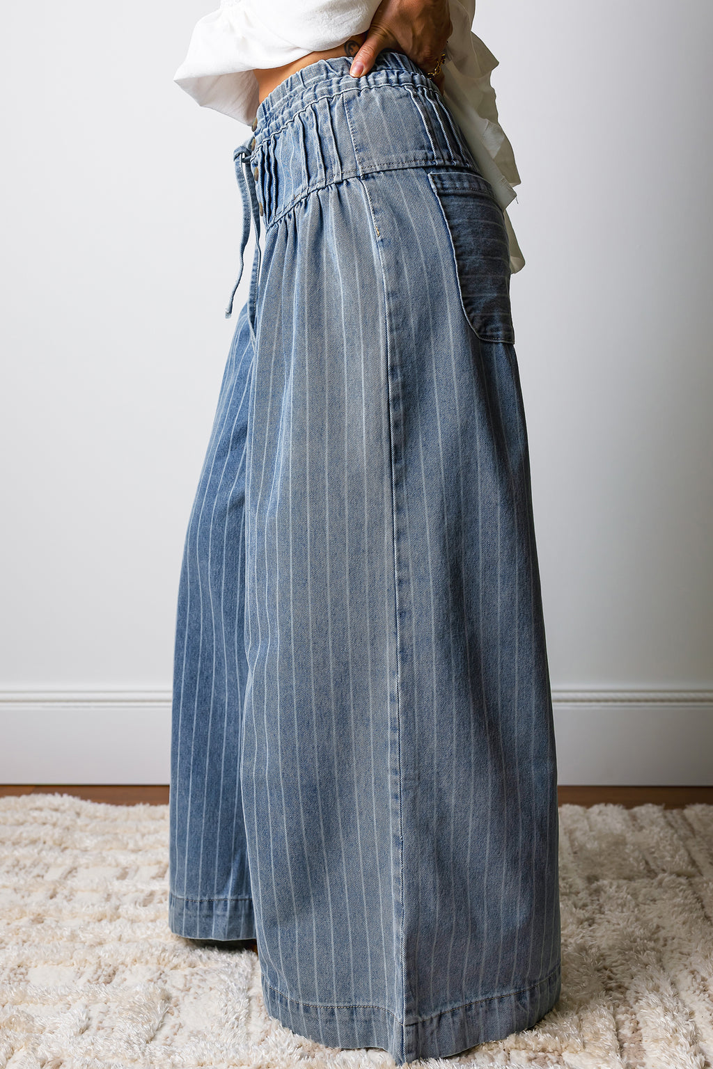 Tidal Wave Pleated Denim