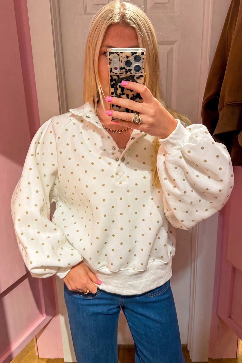 Sweet Pea Polka Dot Pullover