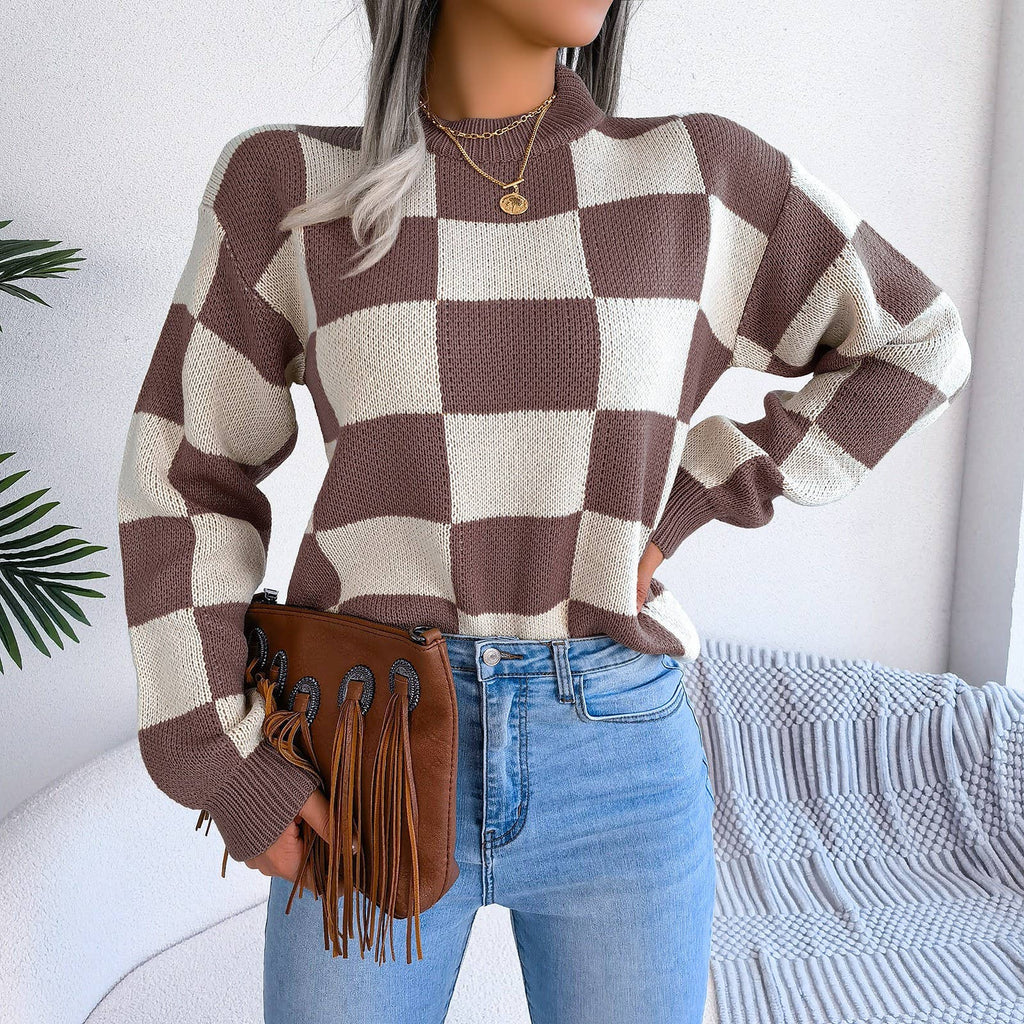 Plaid and Pop Sweater