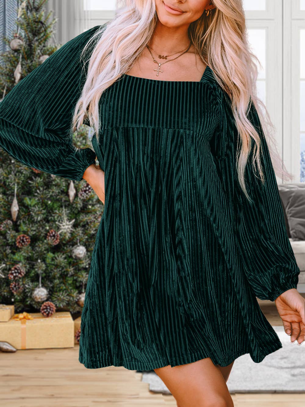 Holly Jolly Velvet Dress