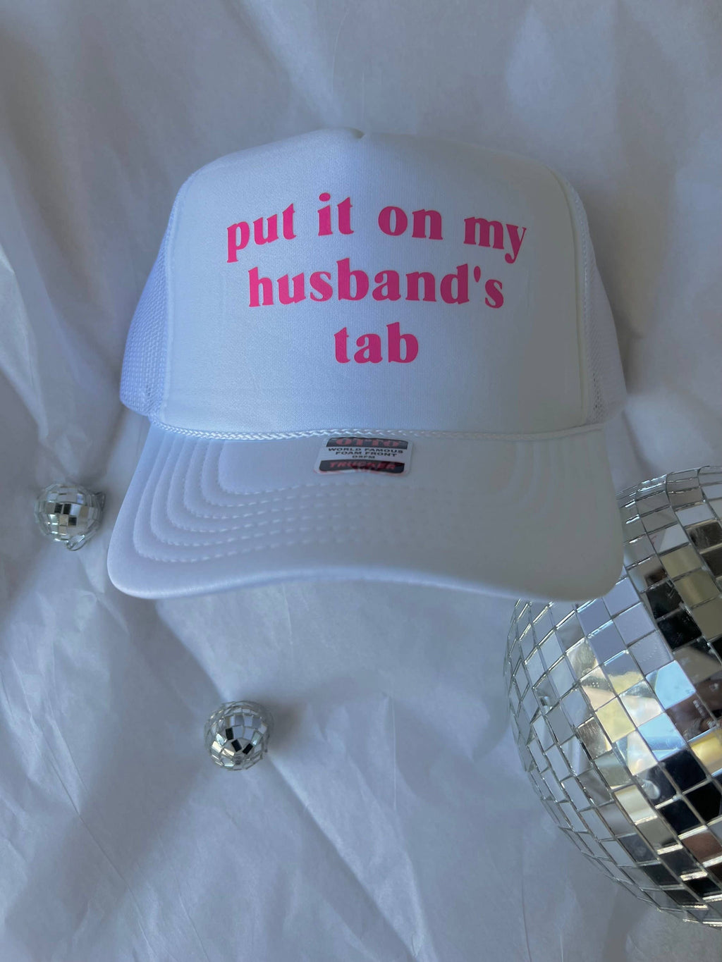 "Put It On My Husband's Tab" Trucker Hat