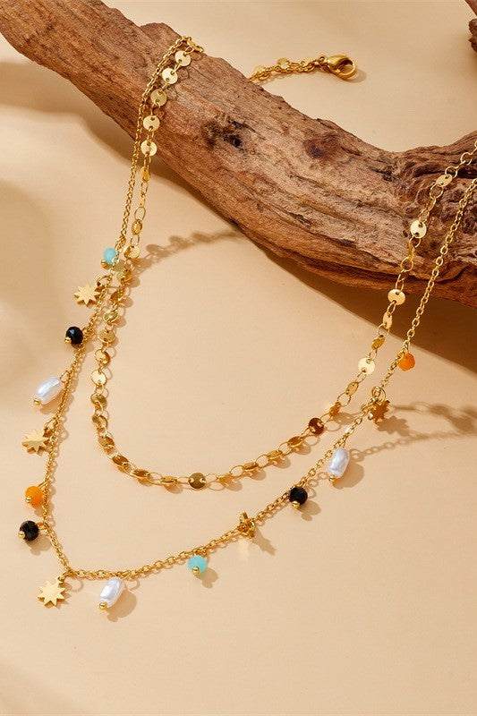 Golden Hour Bead Necklace