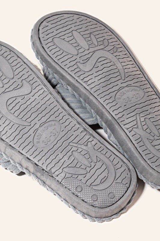 Blush Belle Open-Toe Slippers