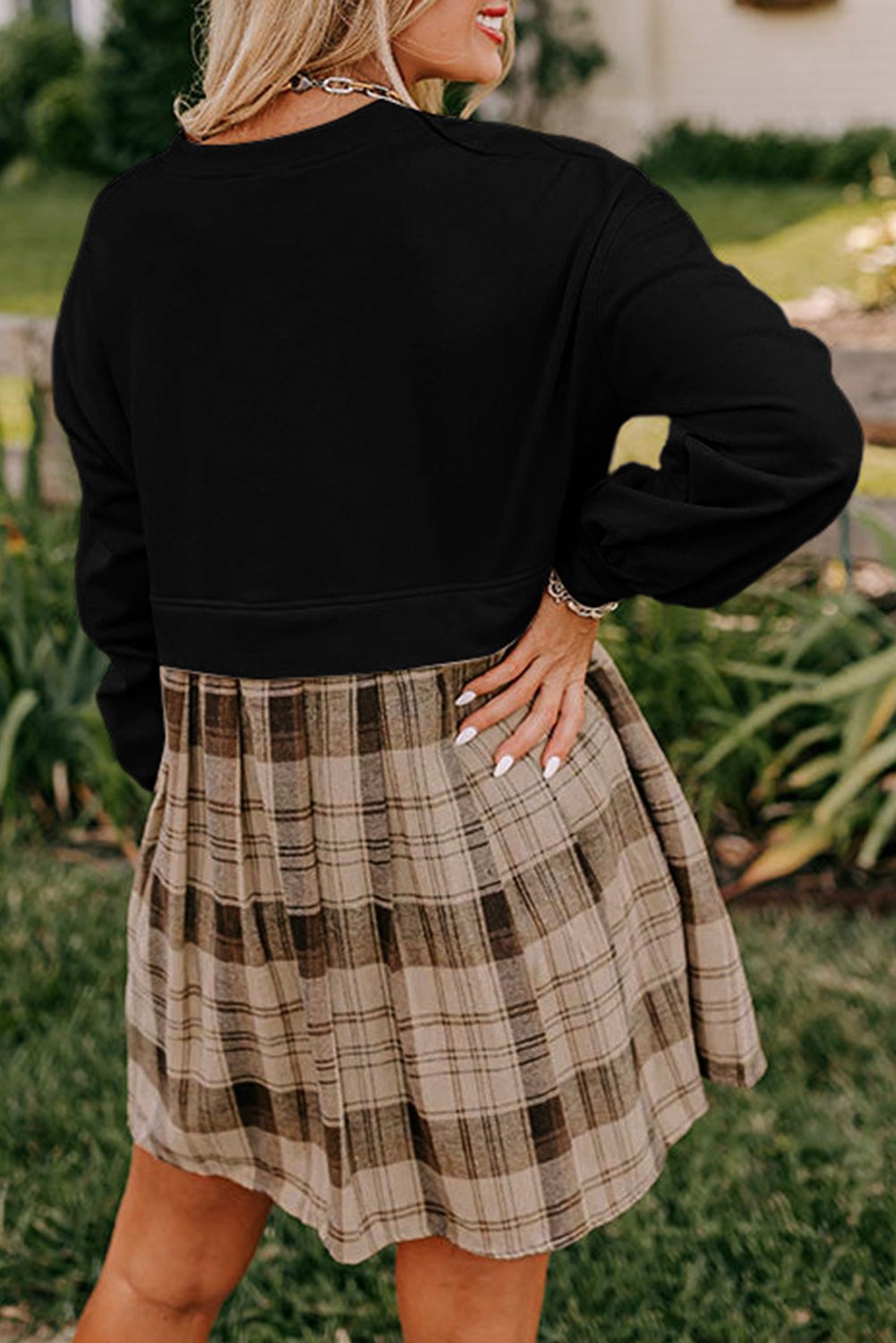 Plaid Fusion Mini Dress