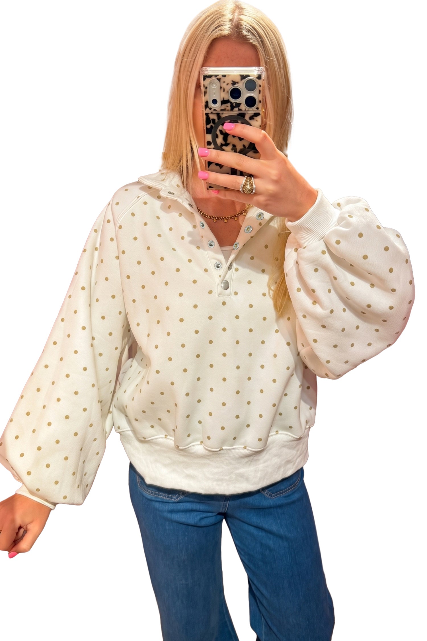 Sweet Pea Polka Dot Pullover