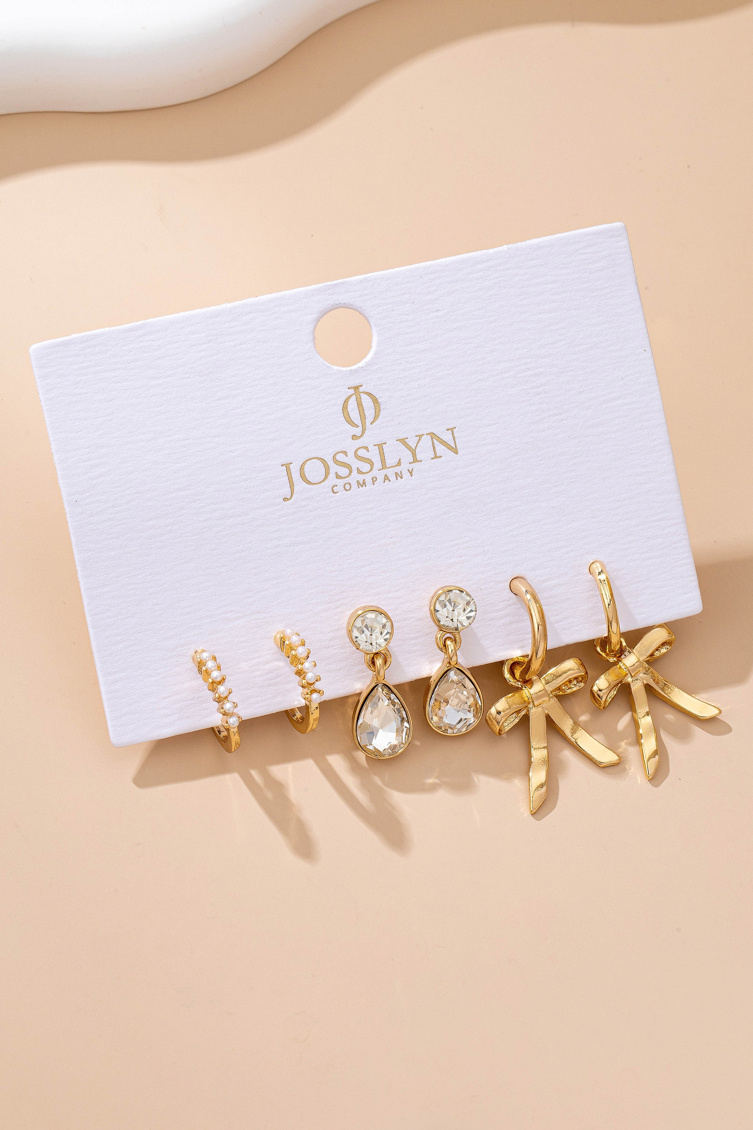 Bow & Glow Trio Earring