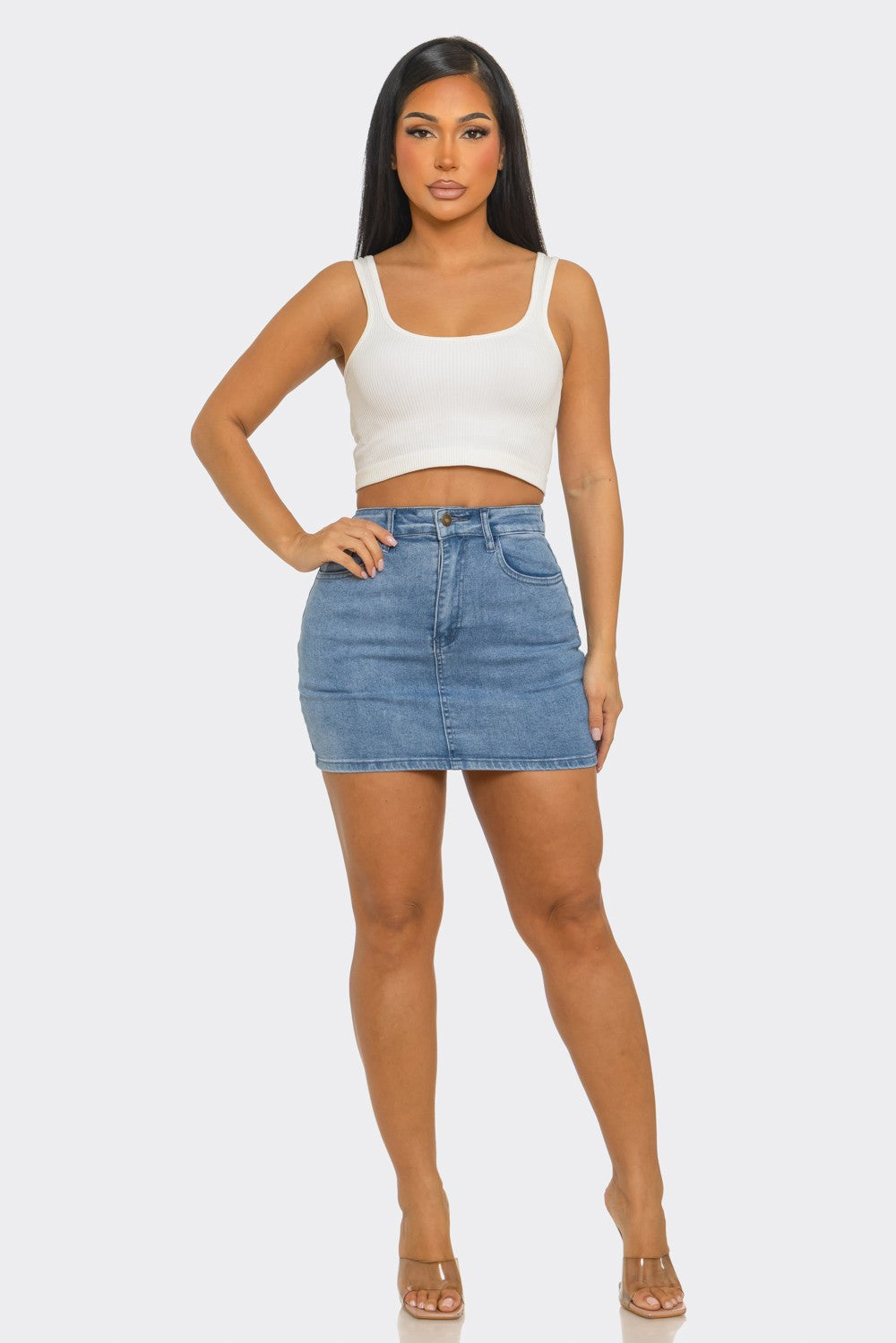 Downtown Denim Mini Skirt