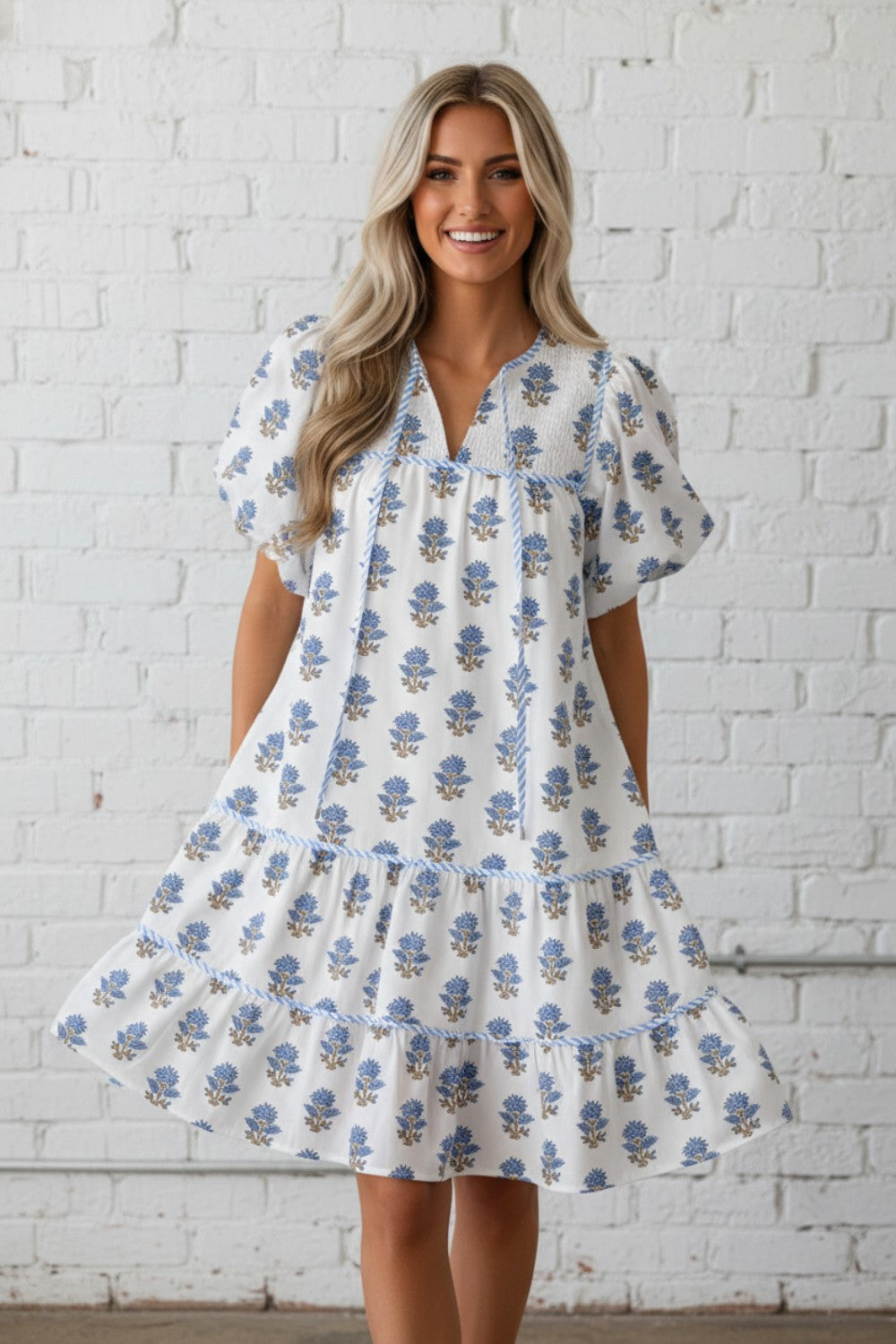 Puff & Petals Mini Dress