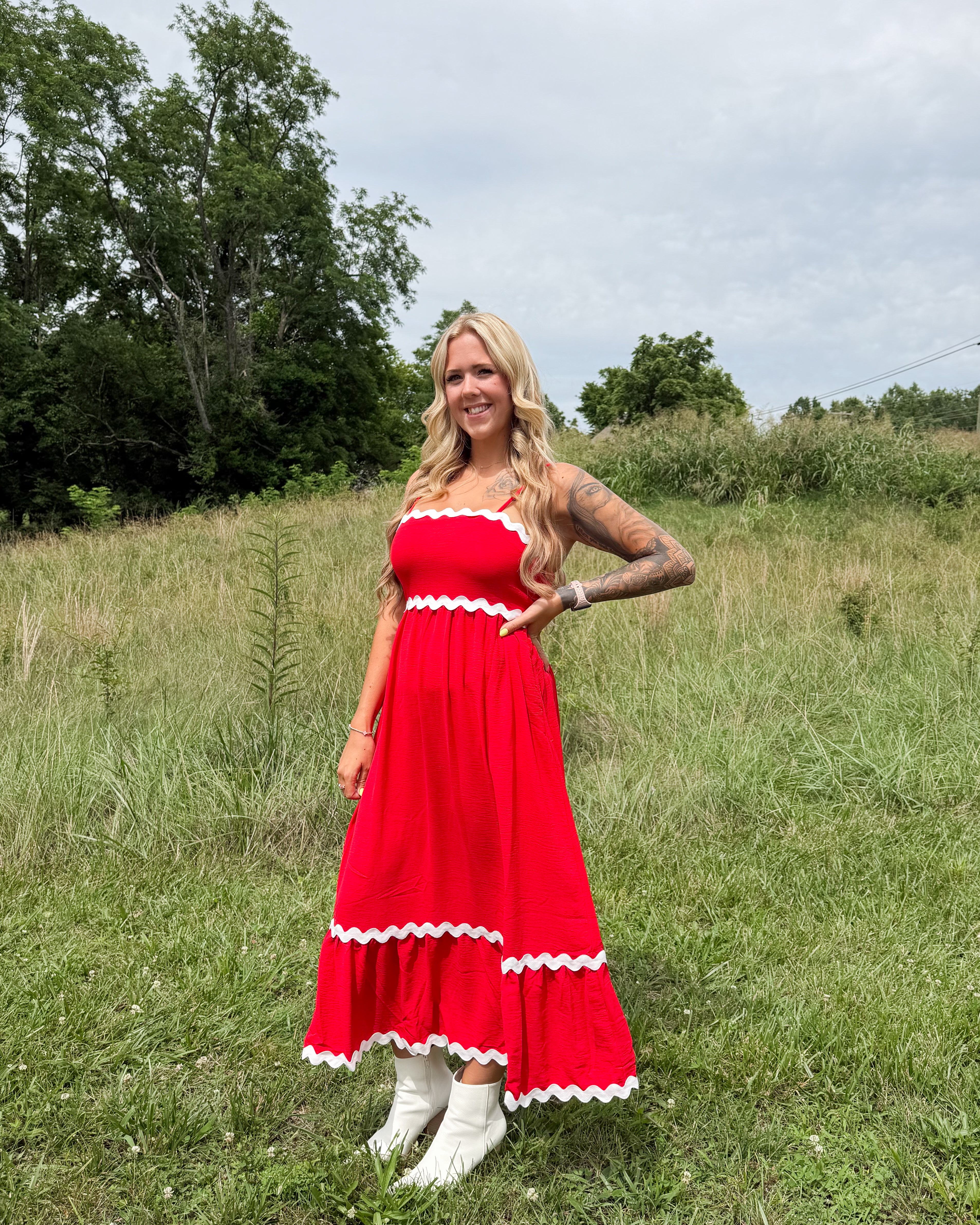Sweetline Smocked Flare Dress