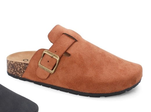 Faux Suede Comfort Mules