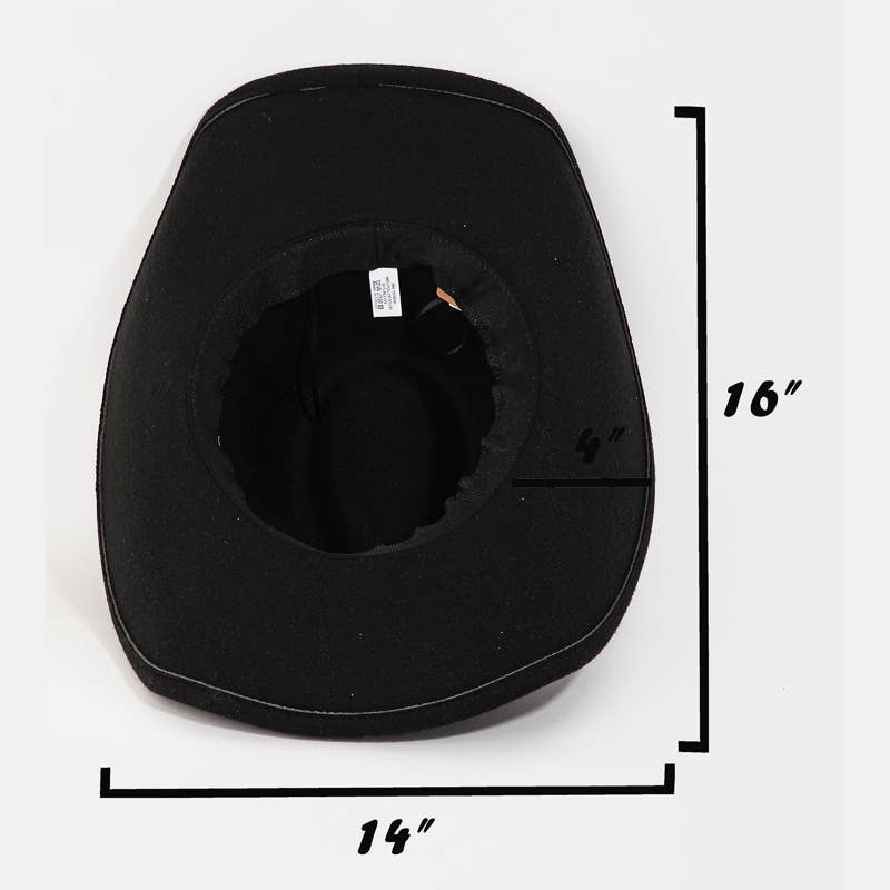 Rhinestone Fringe Chain Western Cowboy Hat