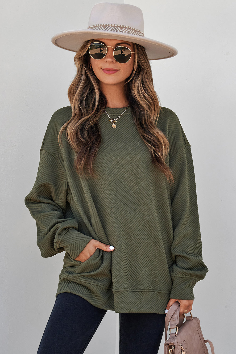 Morning Roast Textured Sweatshirt