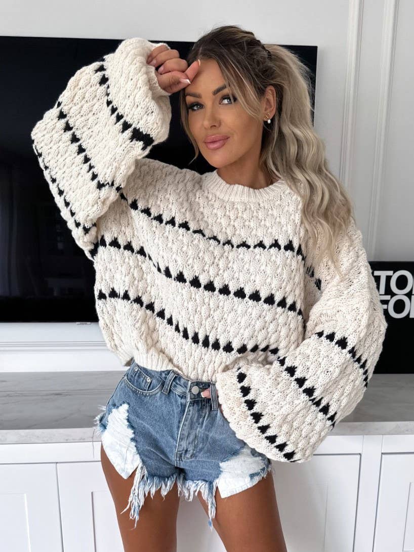 Marshmallow Stripes Pullover