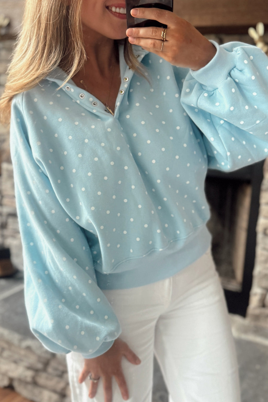 Sweet Pea Polka Dot Pullover