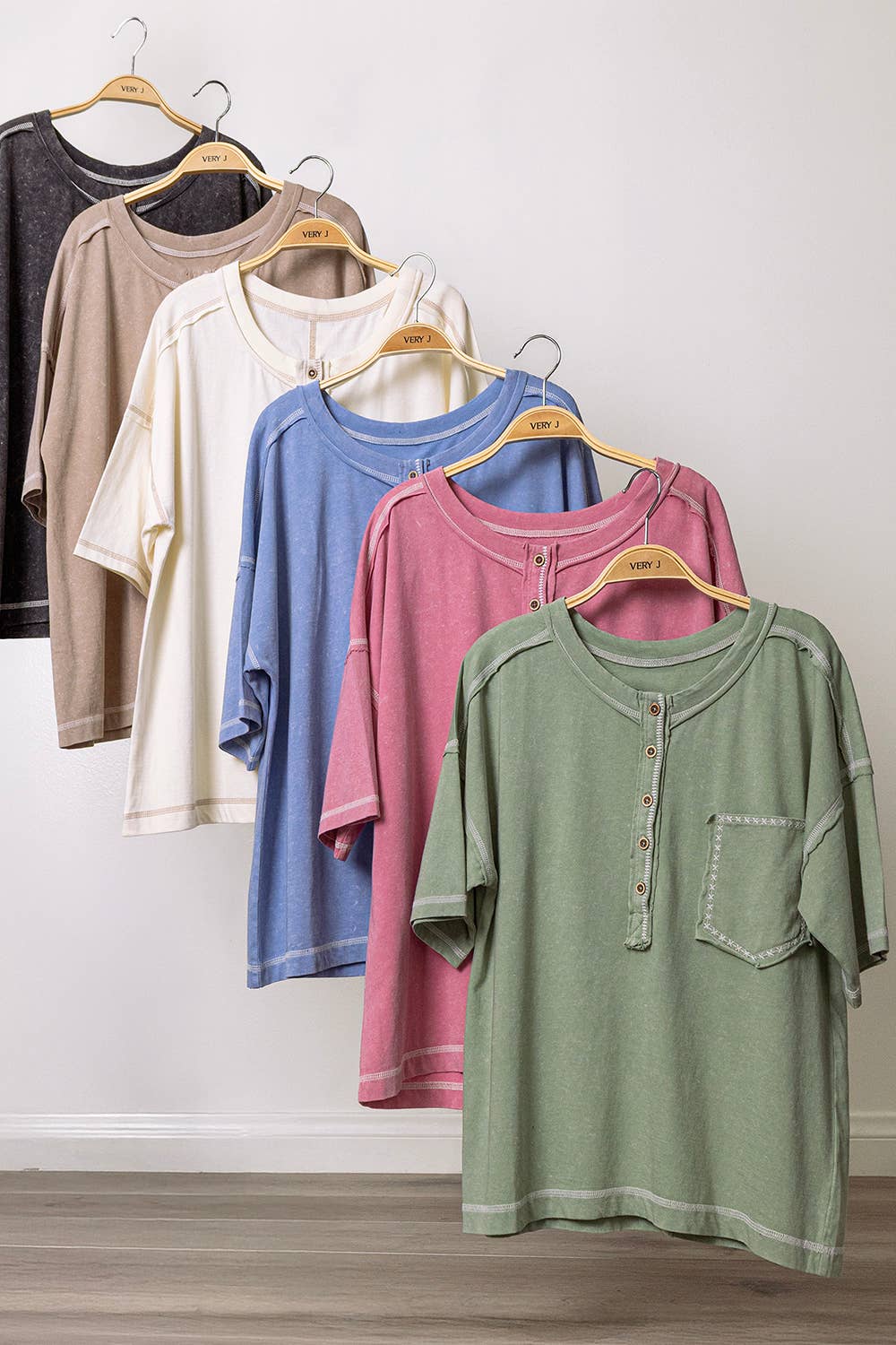 NT12336-Mineral Washed Oversized Comfy Knit Top