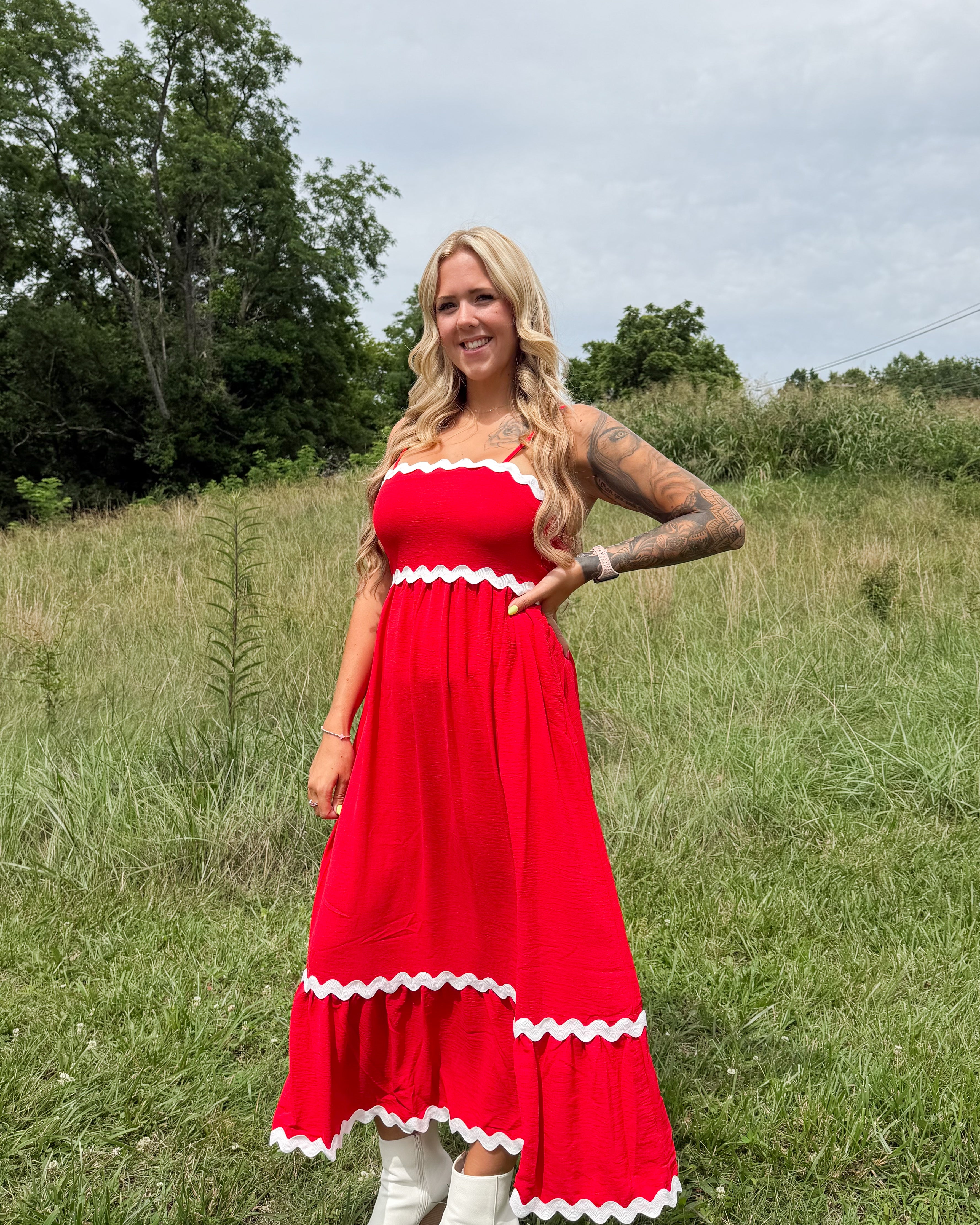 Sweetline Smocked Flare Dress