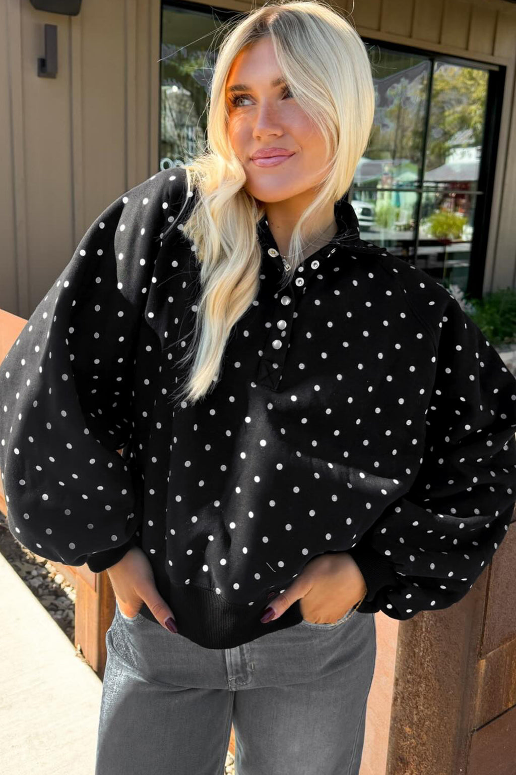 Sweet Pea Polka Dot Pullover