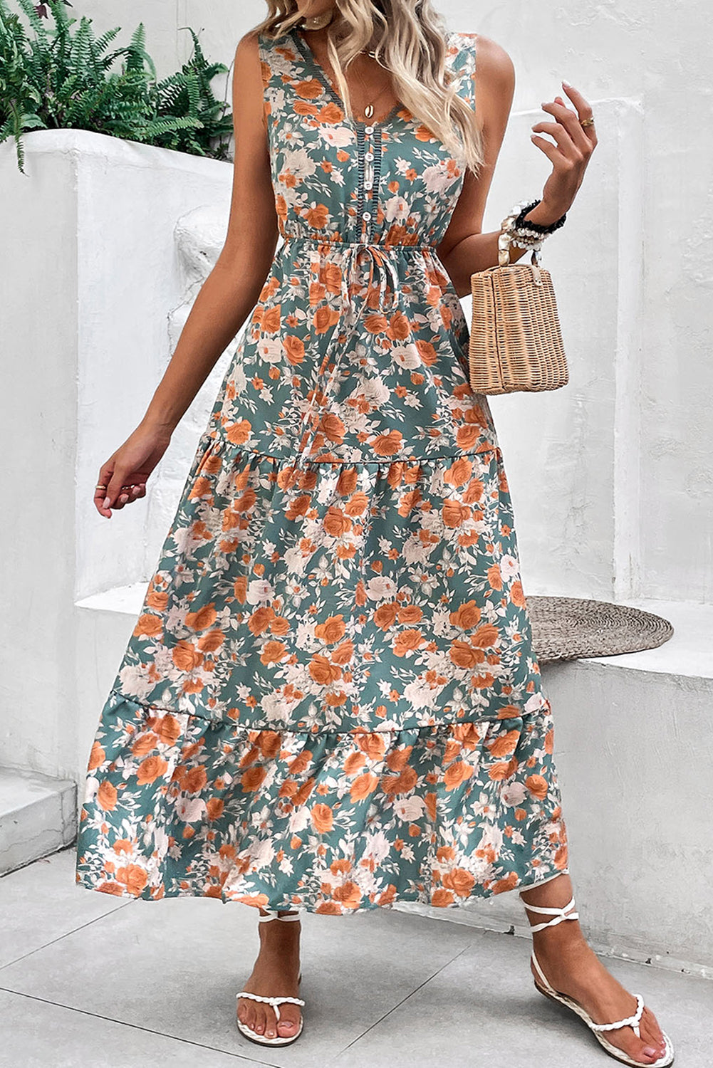 Palm Paradise Midi Dress