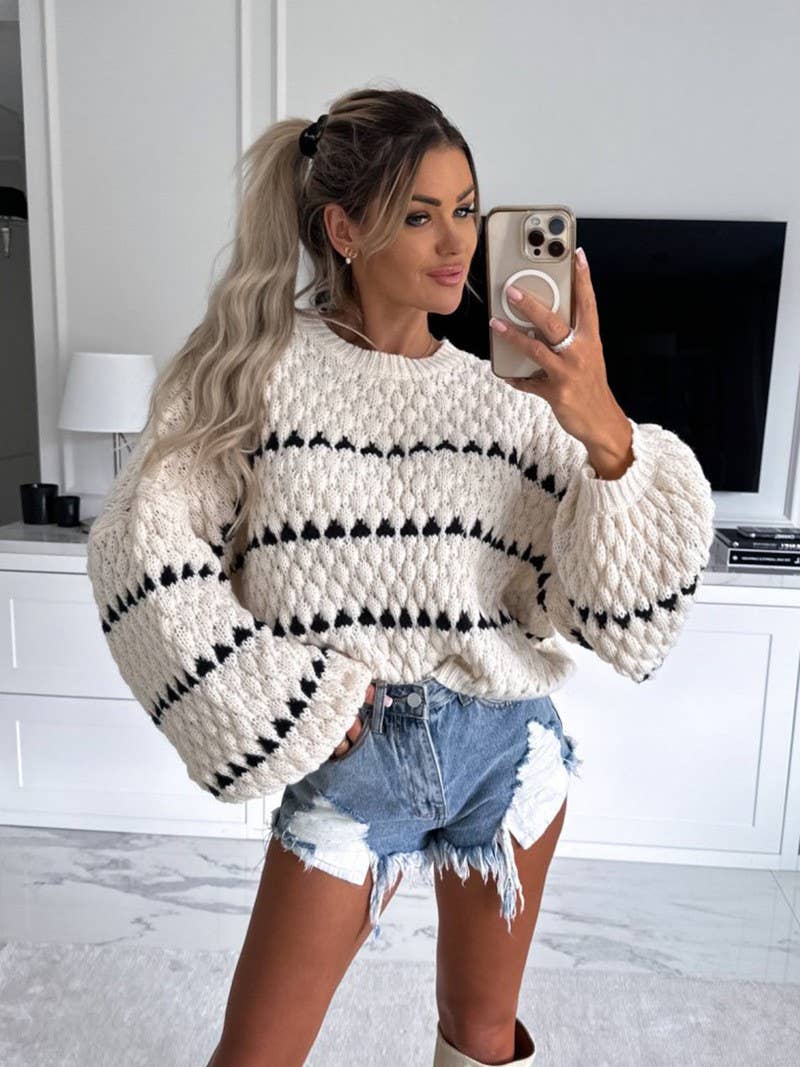 Marshmallow Stripes Pullover