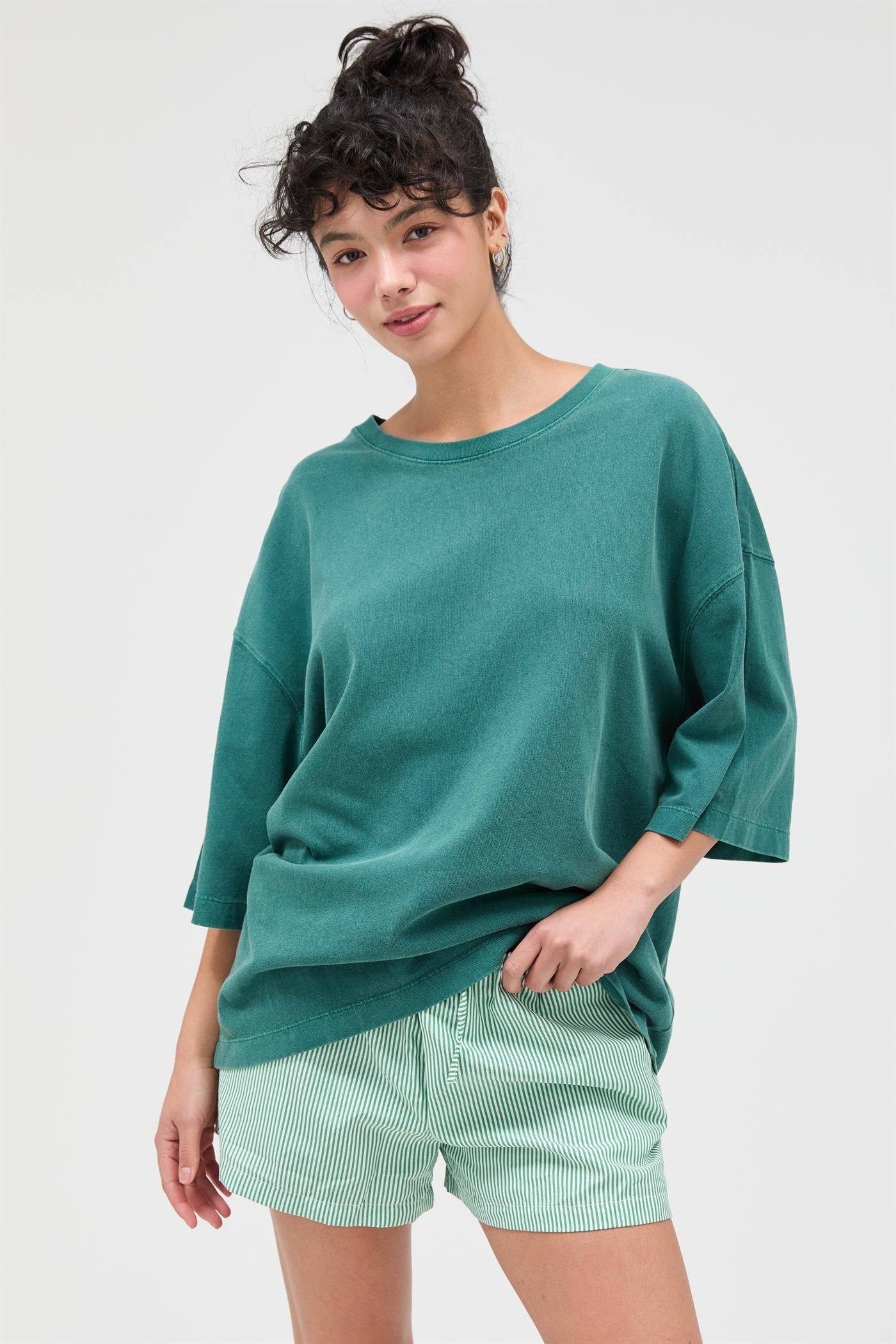 Dye Oversized Half-sleeve T-shirt