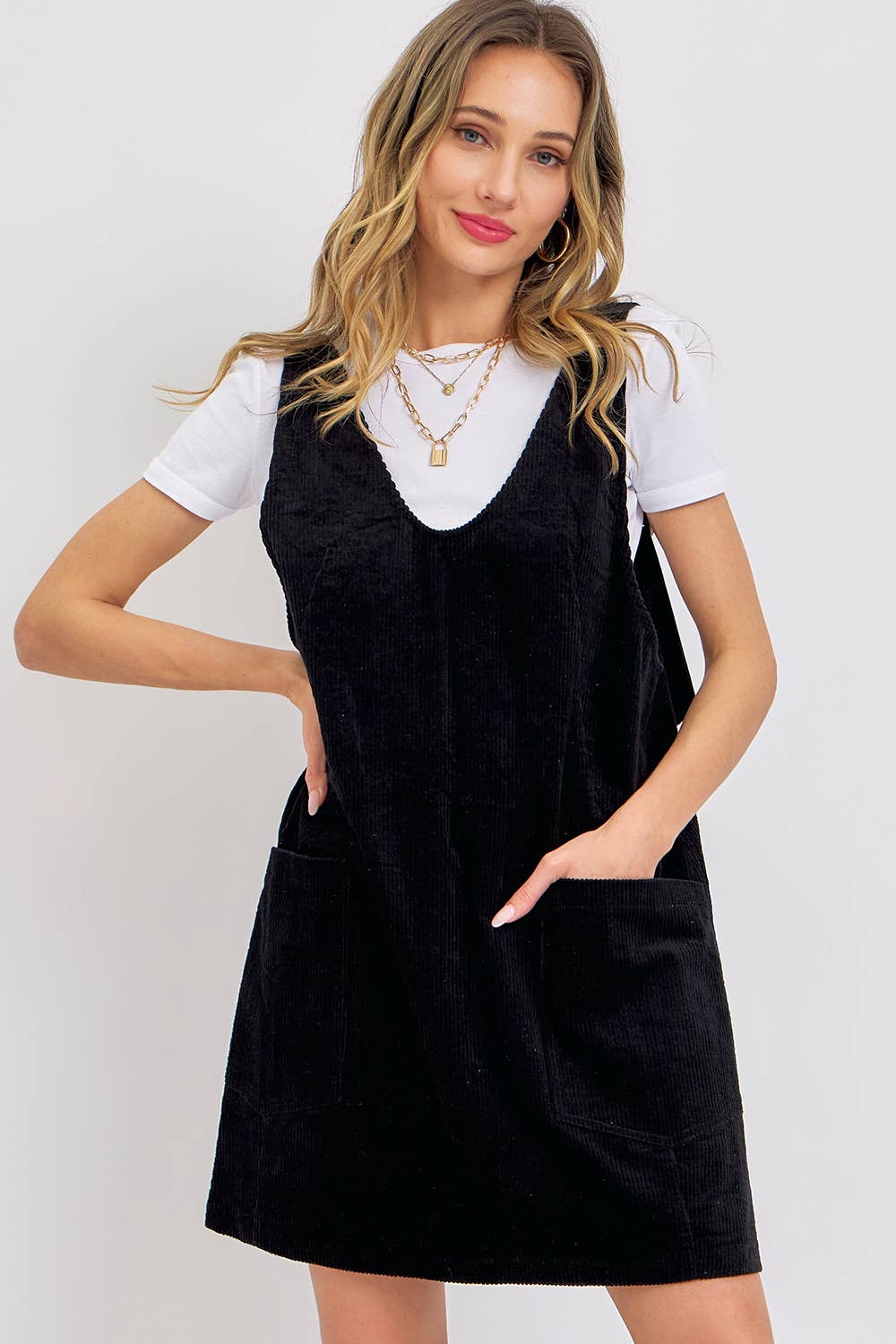 Overall Corduroy Dress