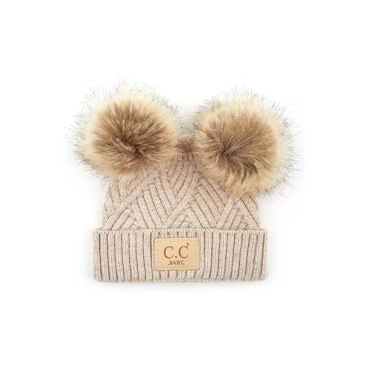 FrostStripe Baby Hat