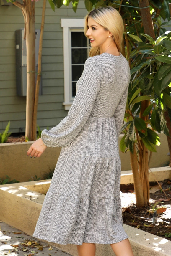 Opal Puff Sleeve Knit Dress