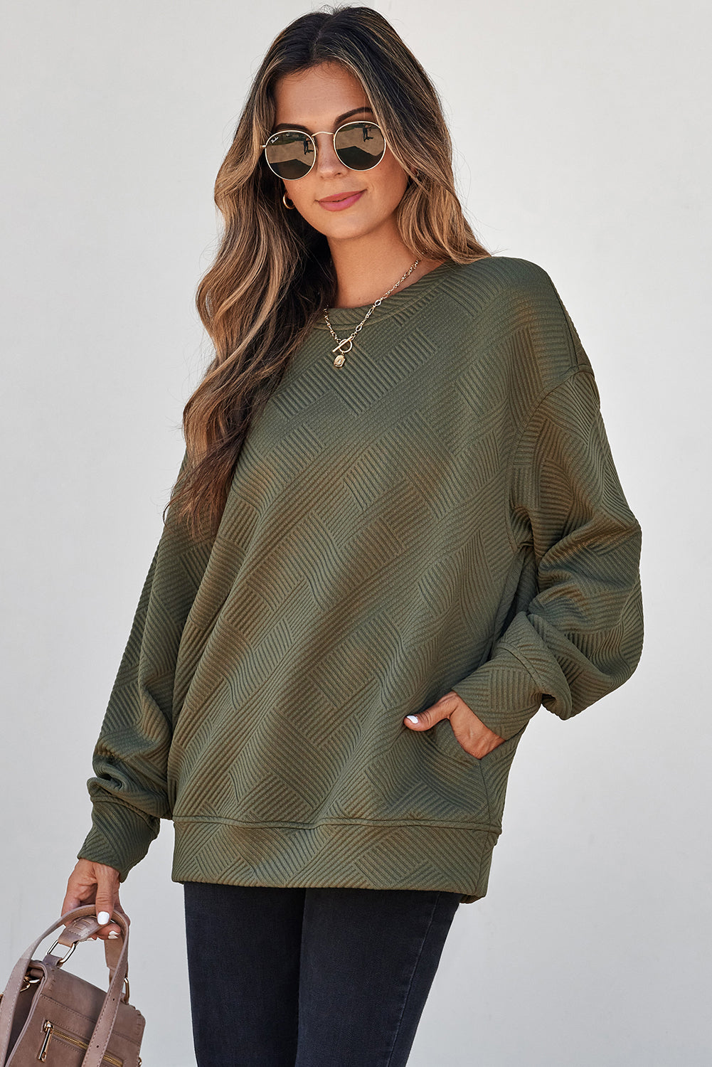 Morning Roast Textured Sweatshirt