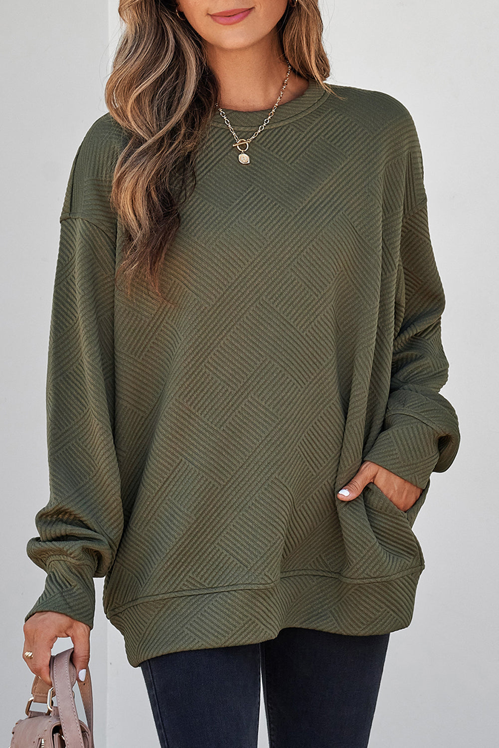 Morning Roast Textured Sweatshirt