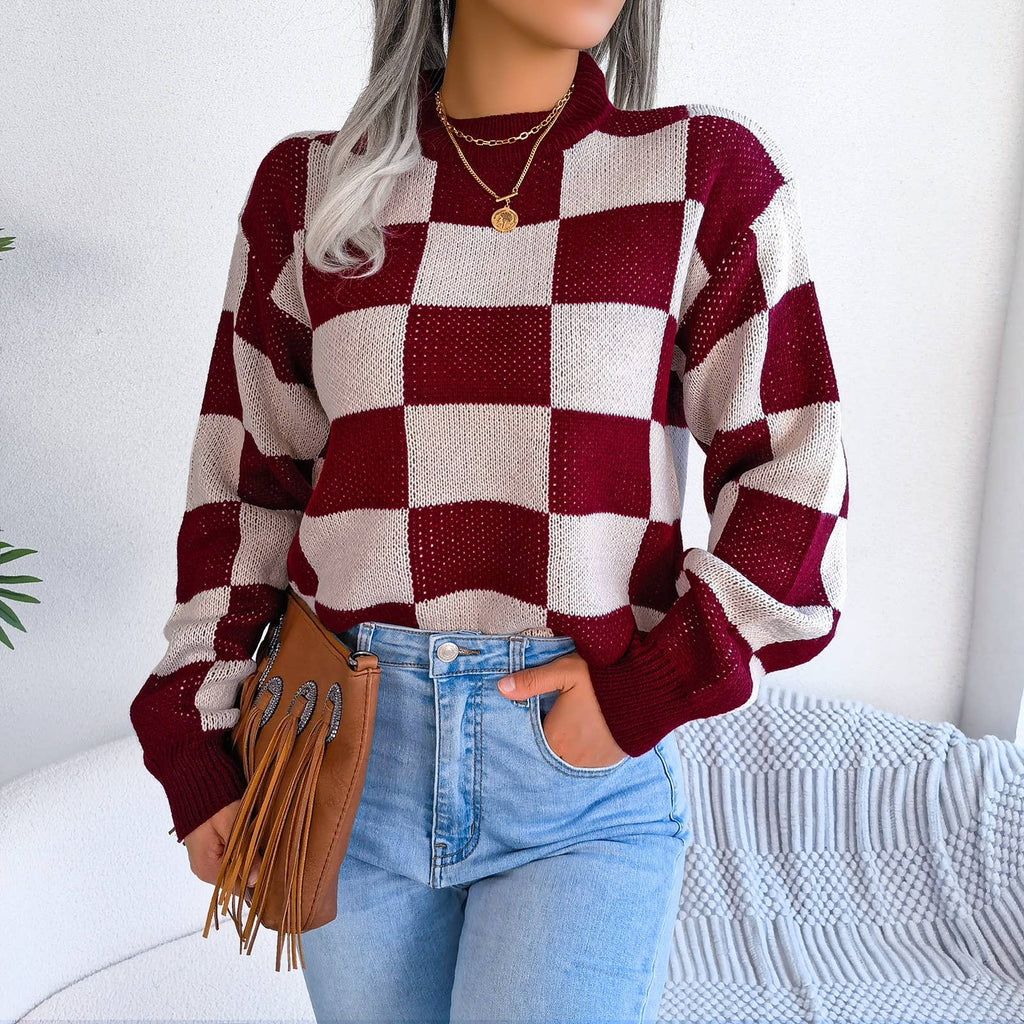 Plaid and Pop Sweater