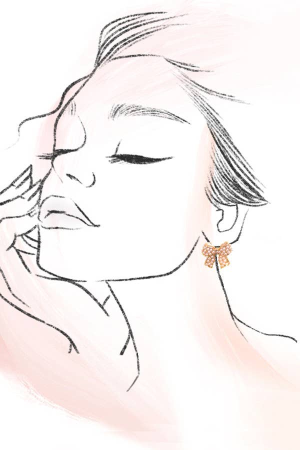 Petite Pearl Bow Earrings