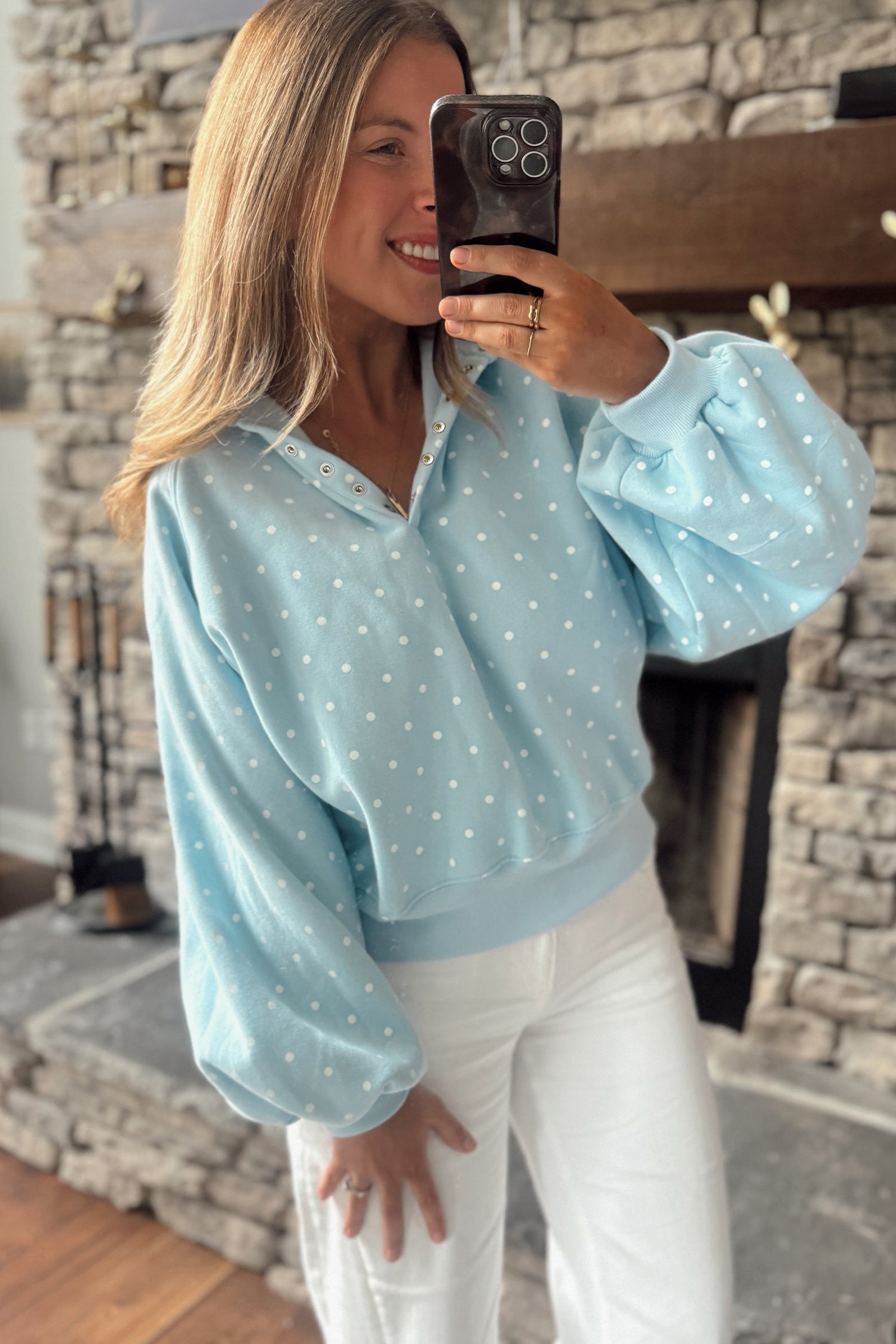 Sweet Pea Polka Dot Pullover