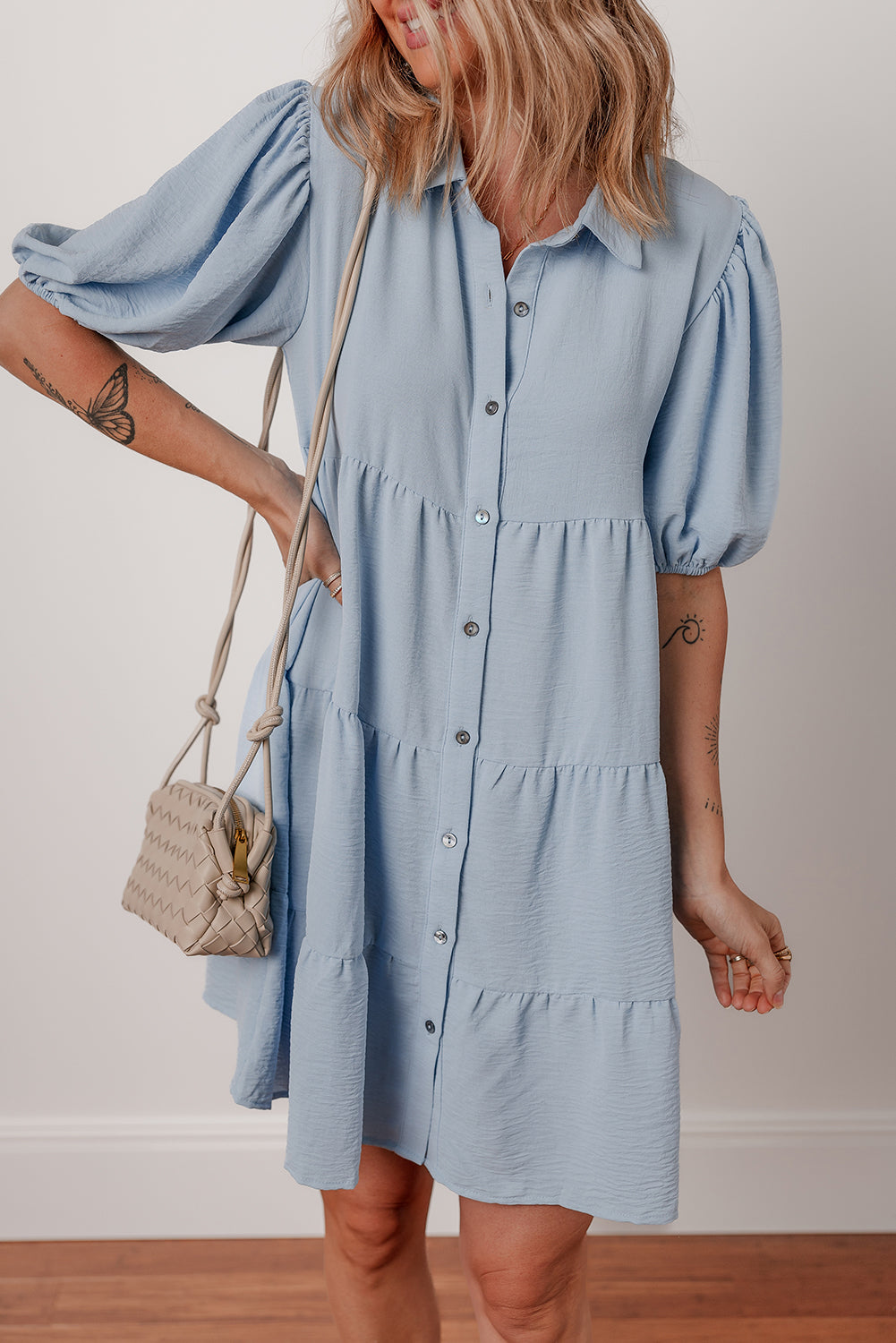 Bluebell Tiered Shirt Dress
