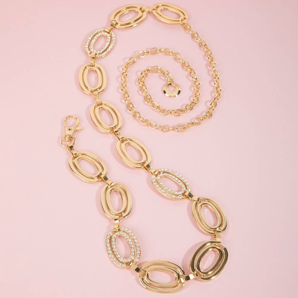 Double Ovals Chain Belt