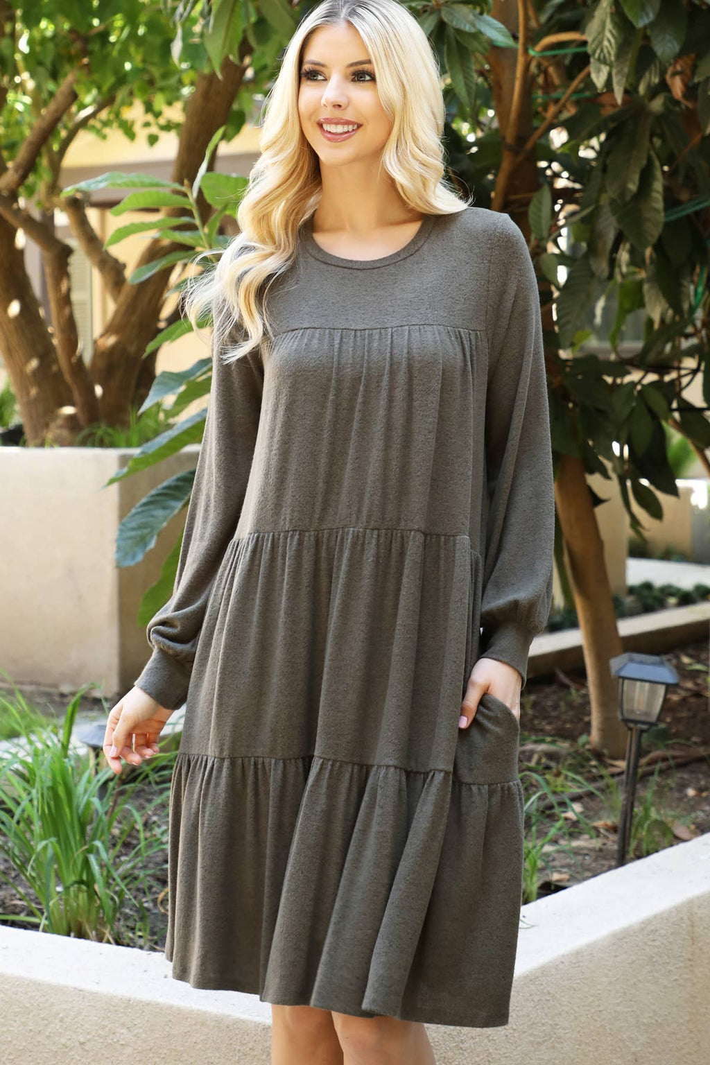 Sweet Olive Whispers Dress