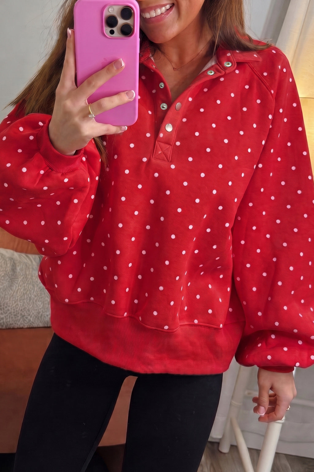 Sweet Pea Polka Dot Pullover