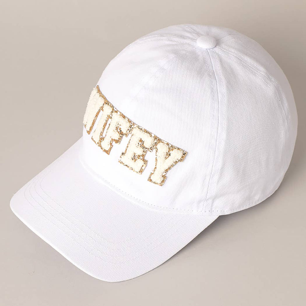 WIFEY Chenille Letter Patch Cotton Baseball Cap