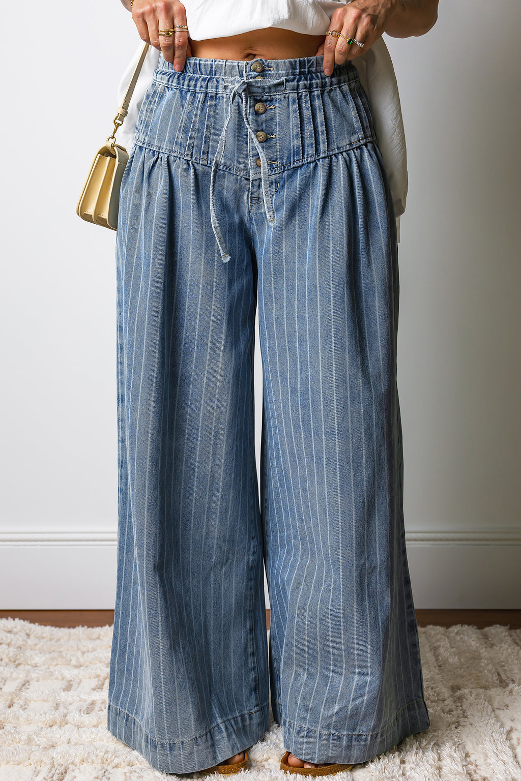 Tidal Wave Pleated Denim